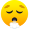 Face Exhaling emoji on Emojione